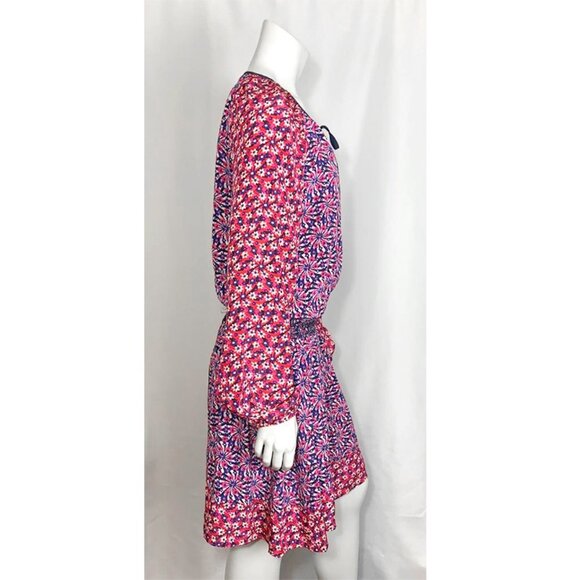 NWT JUICY COUTURE Mixed pattern silk peasant dress - Picture 2 of 9